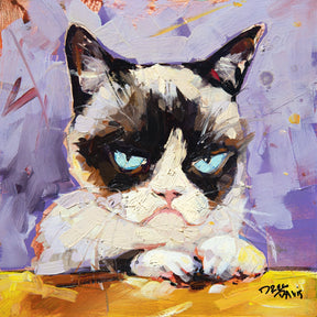 Grumpy Cat by Drew Davis — Canvas Print, 8×8 in