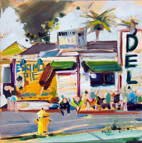 Highstreet Weekend 2 by Drew Davis — Oil on Canvas, 48×48 in