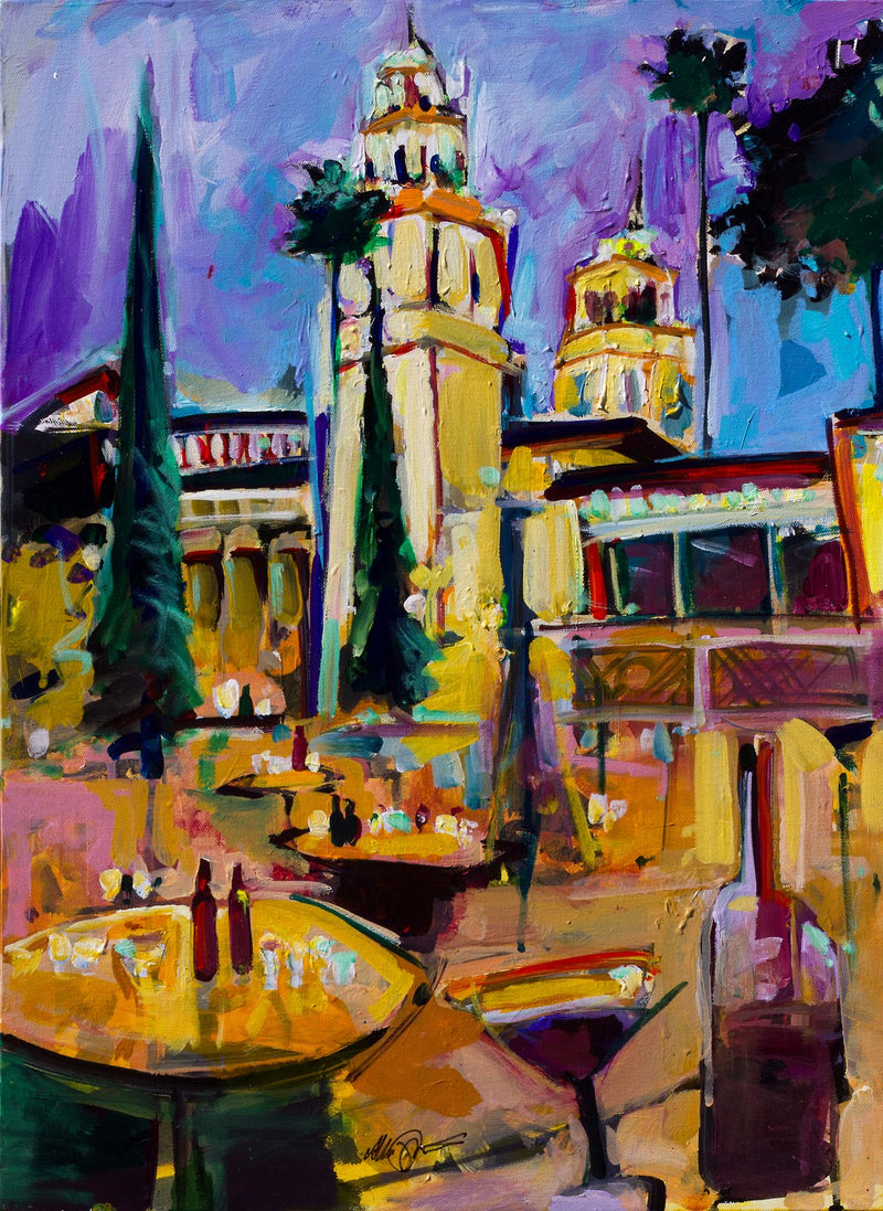 Hearst Castle Dinner by Drew Davis — Canvas Print, 18×24 in