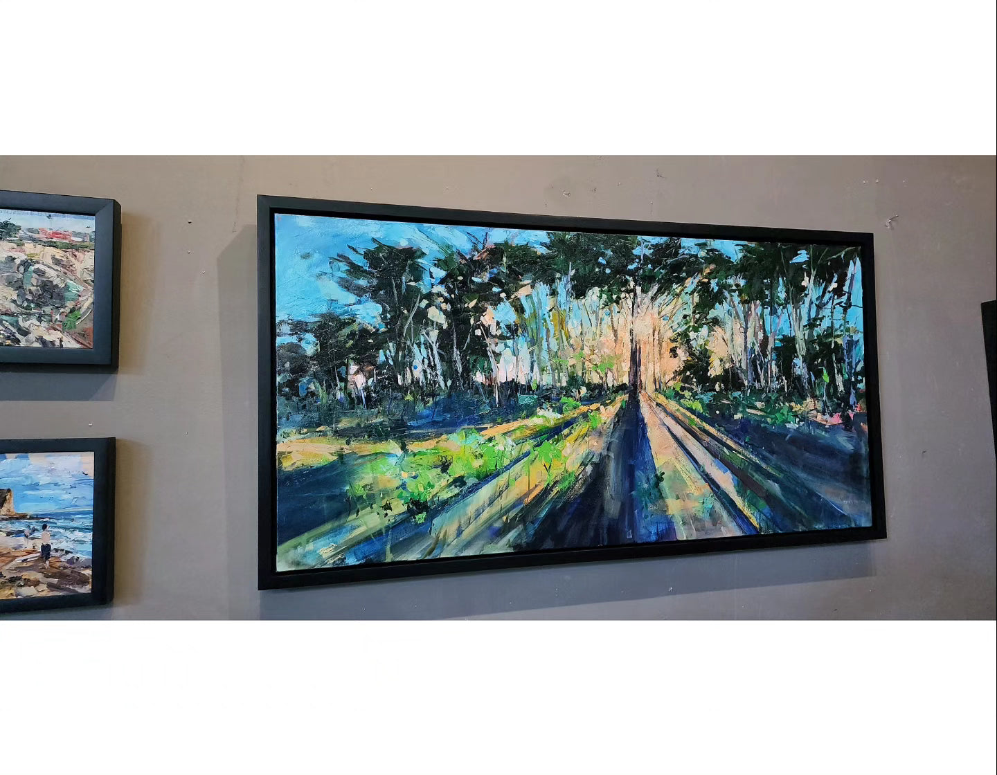 San Simeon Point Tree Ray Glow | 24x48 | ORIGINAL UV OIL ON CANVAS