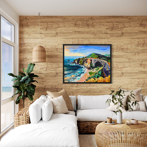 Bixby Creek Bridge by Drew Davis — Oil on Canvas, 48×60 in