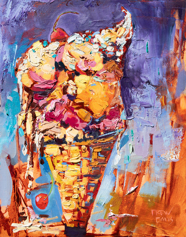 Ice Cream Disaster IV | 11x14 | Oil on canvas panel