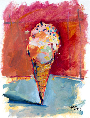 Icecream Disaster by Drew Davis — Canvas Print, 11×14 in