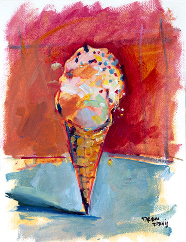 Icecream Disaster by Drew Davis — Canvas Print, 11×14 in