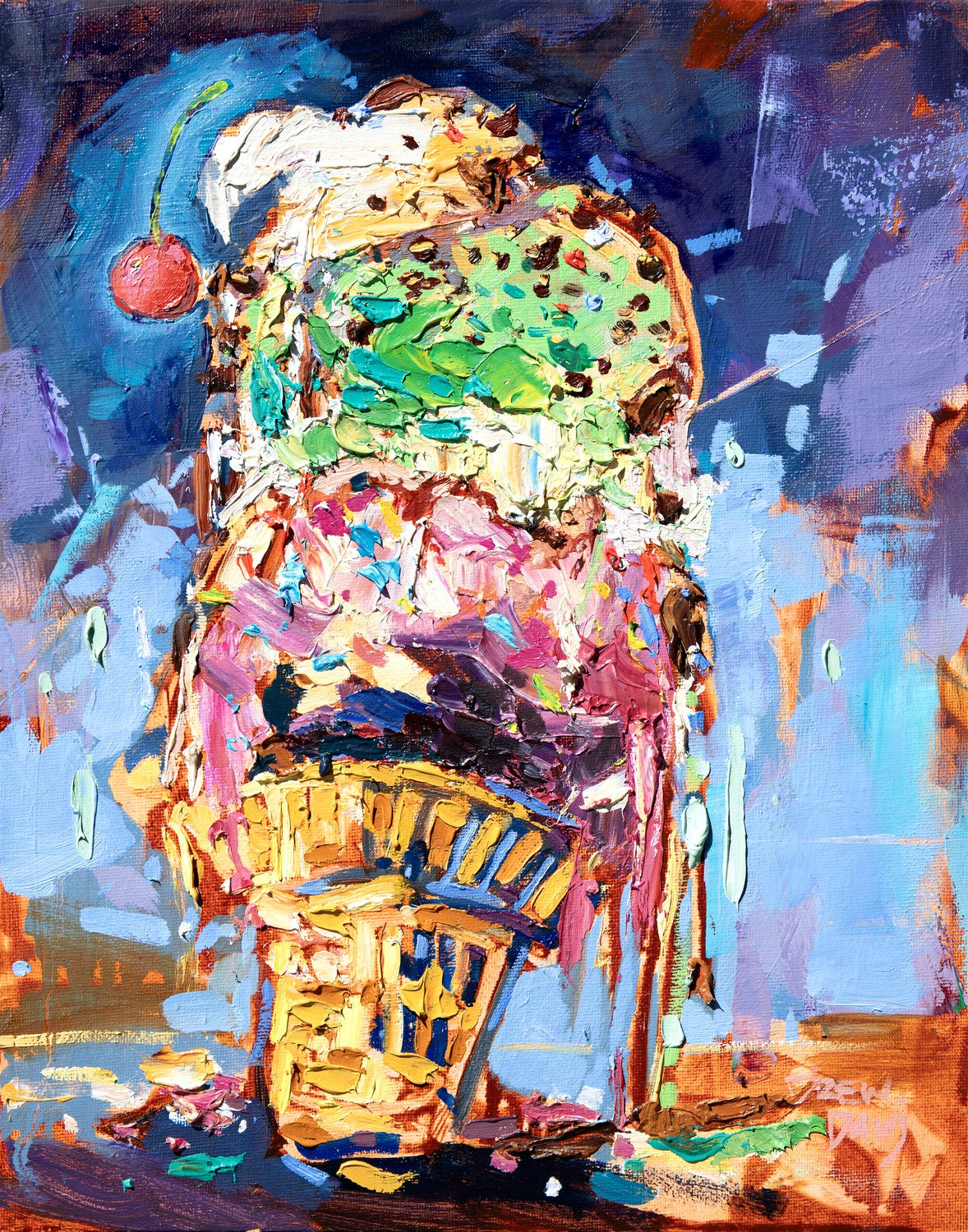 Icecream Disaster 3 by Drew Davis — Canvas Print, 11×14 in
