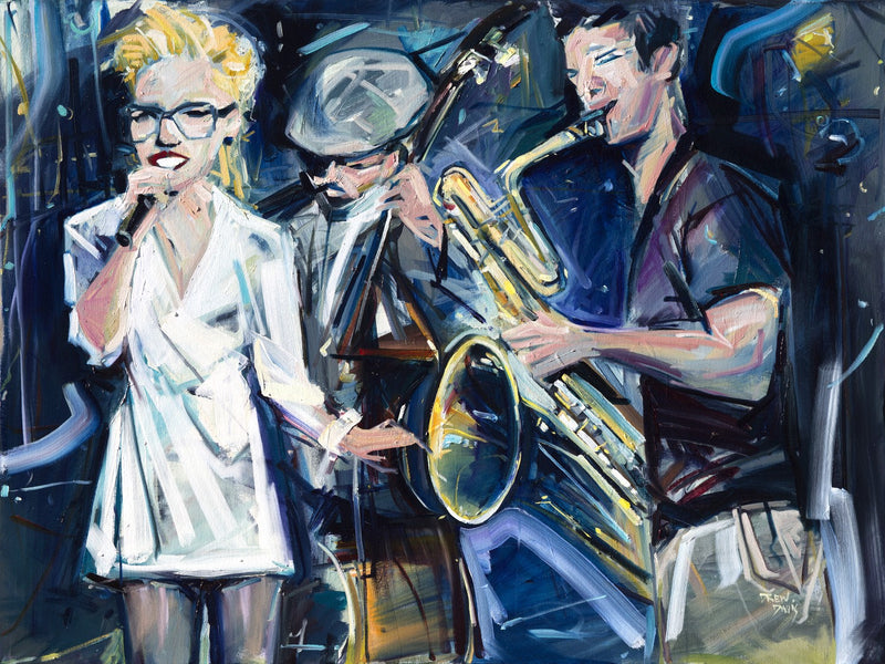 Jazz Band Op by Drew Davis — Canvas Print, 36×48 in