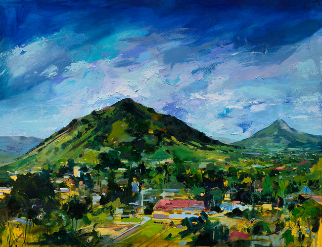 Kylees Slo View 2025 by Drew Davis — Oil on Canvas, 44×56 in