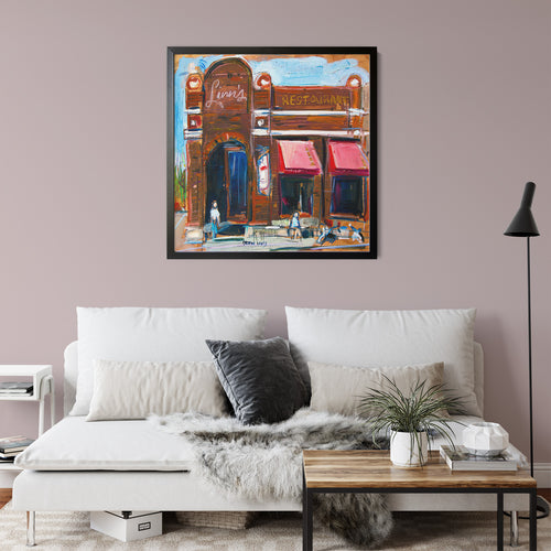 Linns Restaurant - Cambria by Drew Davis — Canvas Print, 12×12 in