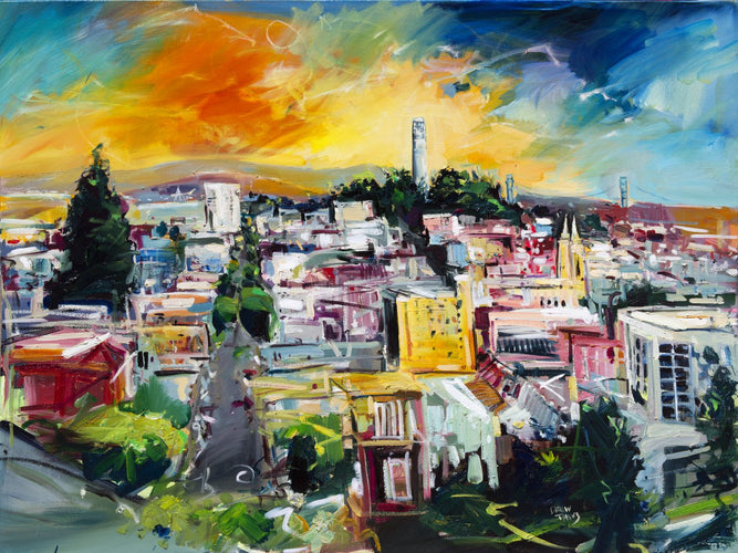 Lombard Street by Drew Davis — Canvas Print, 36×48 in