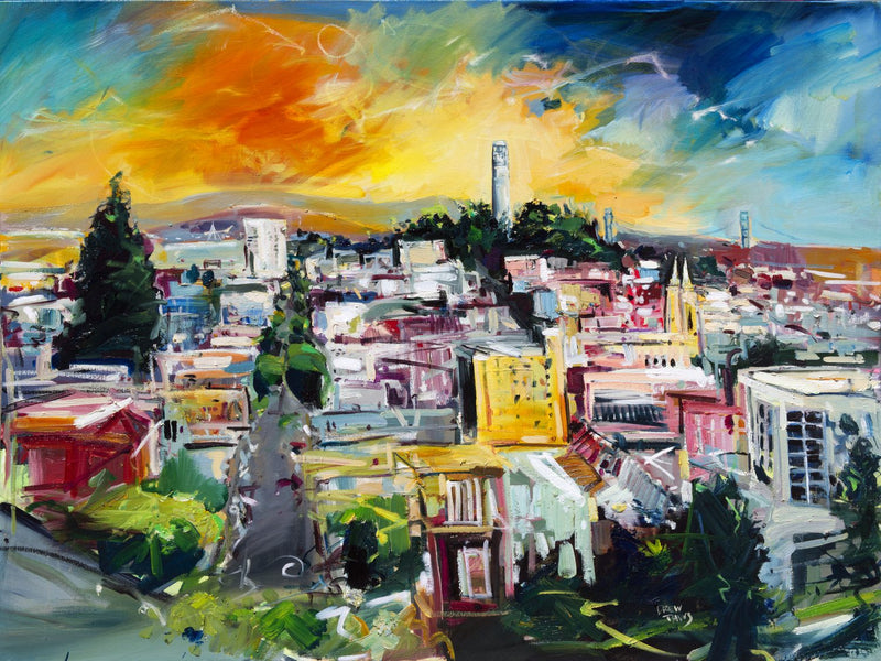 Lombard Street by Drew Davis — Canvas Print, 36×48 in