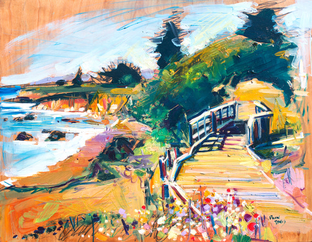 Moonstone Beach 1 by Drew Davis — Oil on Canvas, 48×60 in