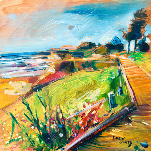 Moonstone Beach 3 by Drew Davis — Oil on Canvas, 48×48 in