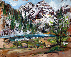 Maroon Bells by Drew Davis — Canvas Print, 16×20 in