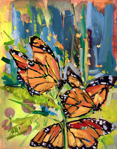 Monarch Butterflies by Drew Davis — Canvas Print, 11×14 in