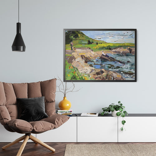 Montana De Oro Cliffs by Drew Davis — Canvas Print, 9×12 in