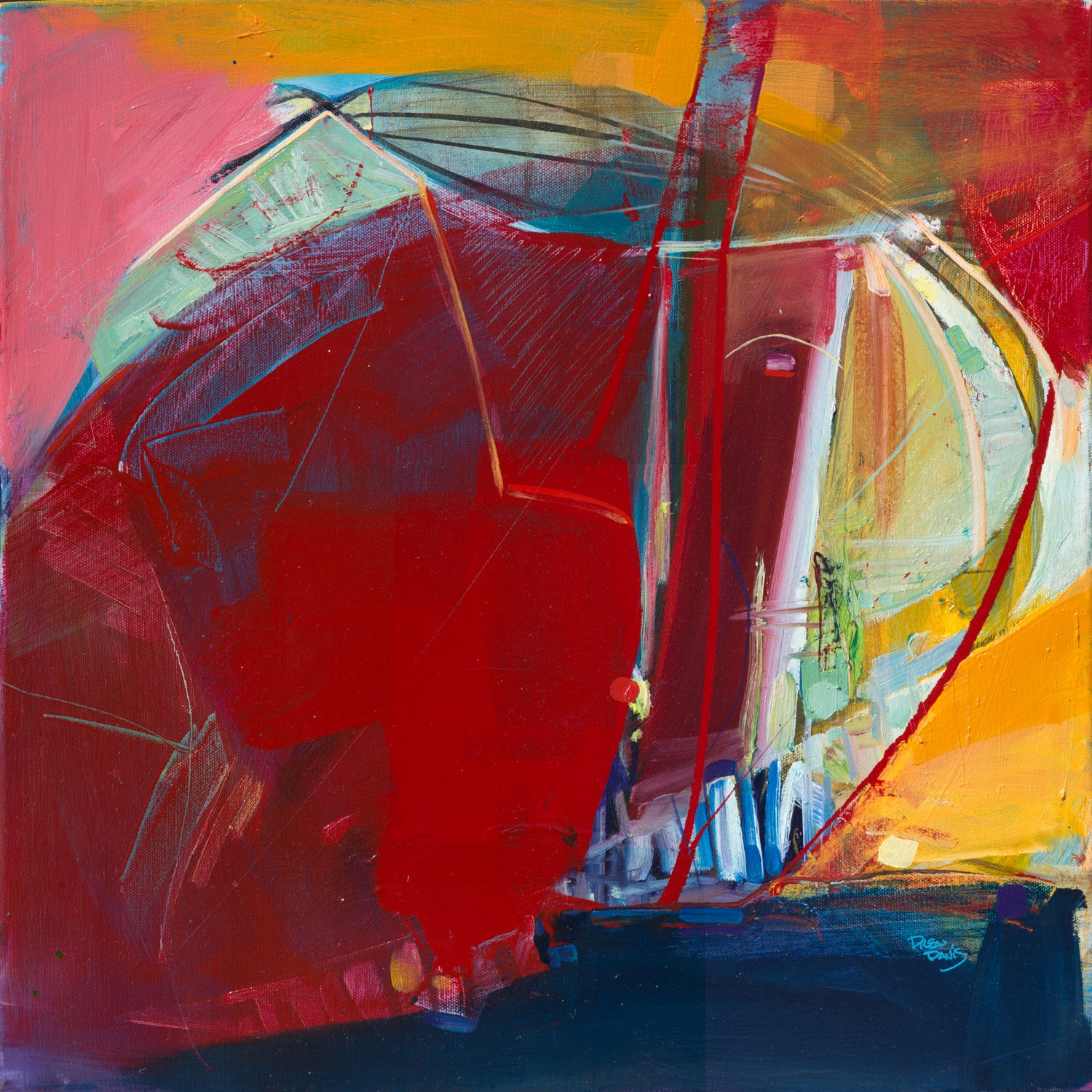 Moon Sail Op | 20x20 | SOLD — Prints Available