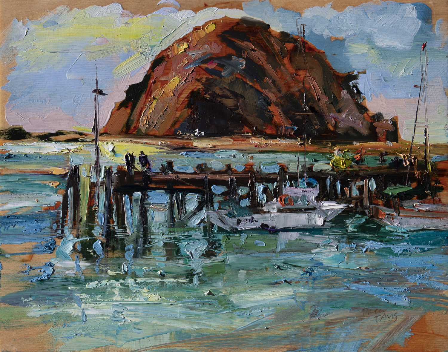 Morro Bay Pier by Drew Davis — Canvas Print, 33×42 in