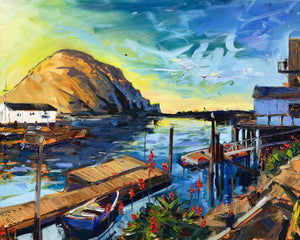 2022 | Morro Bay Sunset Glow | 24×30 | SOLD - Prints Available