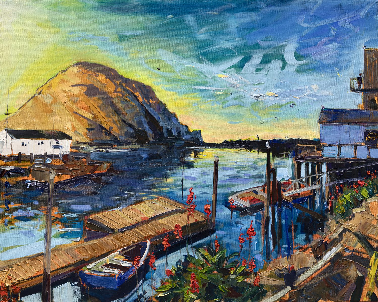 Morro Bay Sunset Glow by Drew Davis — Canvas Print, 32×40 in