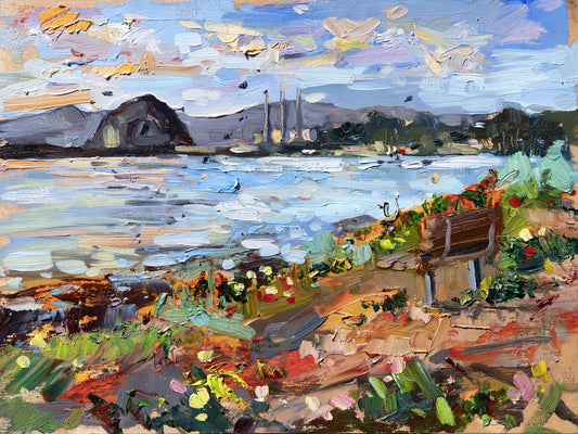 Morro Strand Sunset by Drew Davis — Canvas Print, 9×12 in