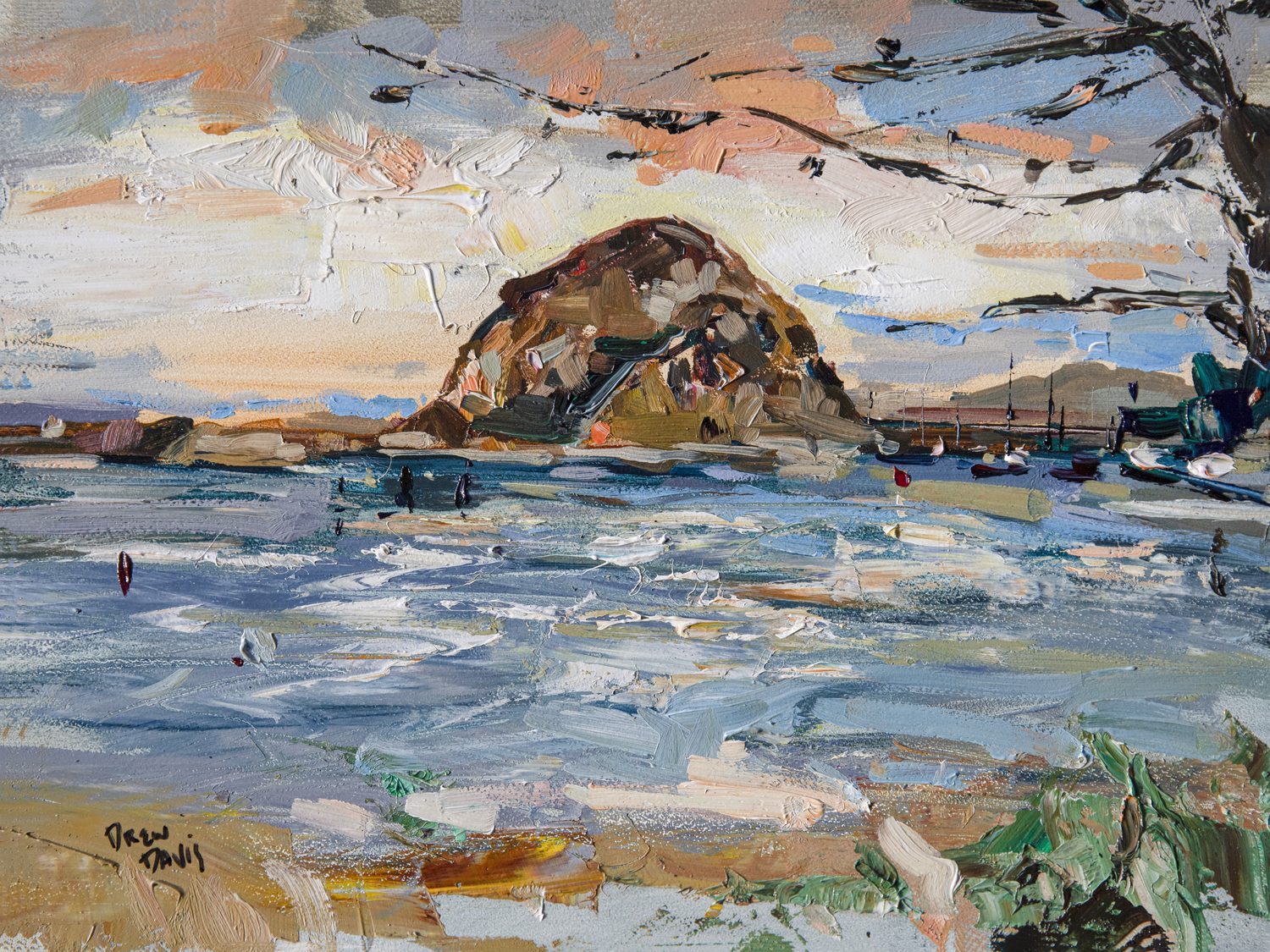 Morro Sunset by Drew Davis — Canvas Print, 24×32 in