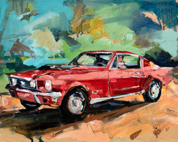 Mustang Cobra 1968 by Drew Davis — Canvas Print, 16×20 in