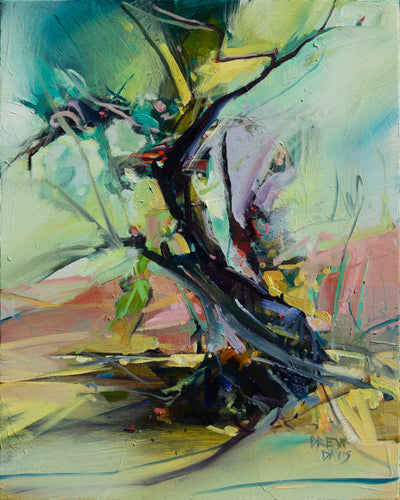 Mystic Cypress Op by Drew Davis — Oil on Canvas, 48×60 in