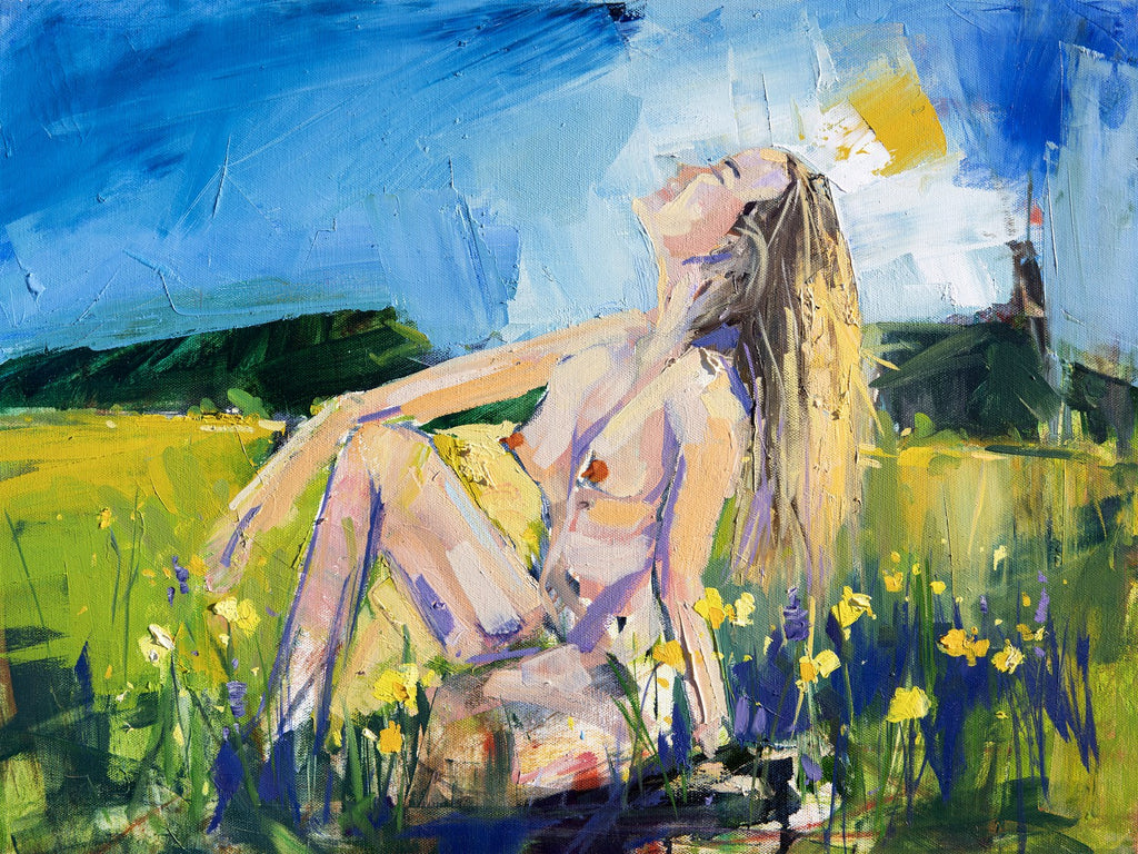 Naked Wild Flowers by Drew Davis — Canvas Print, 18×24 in