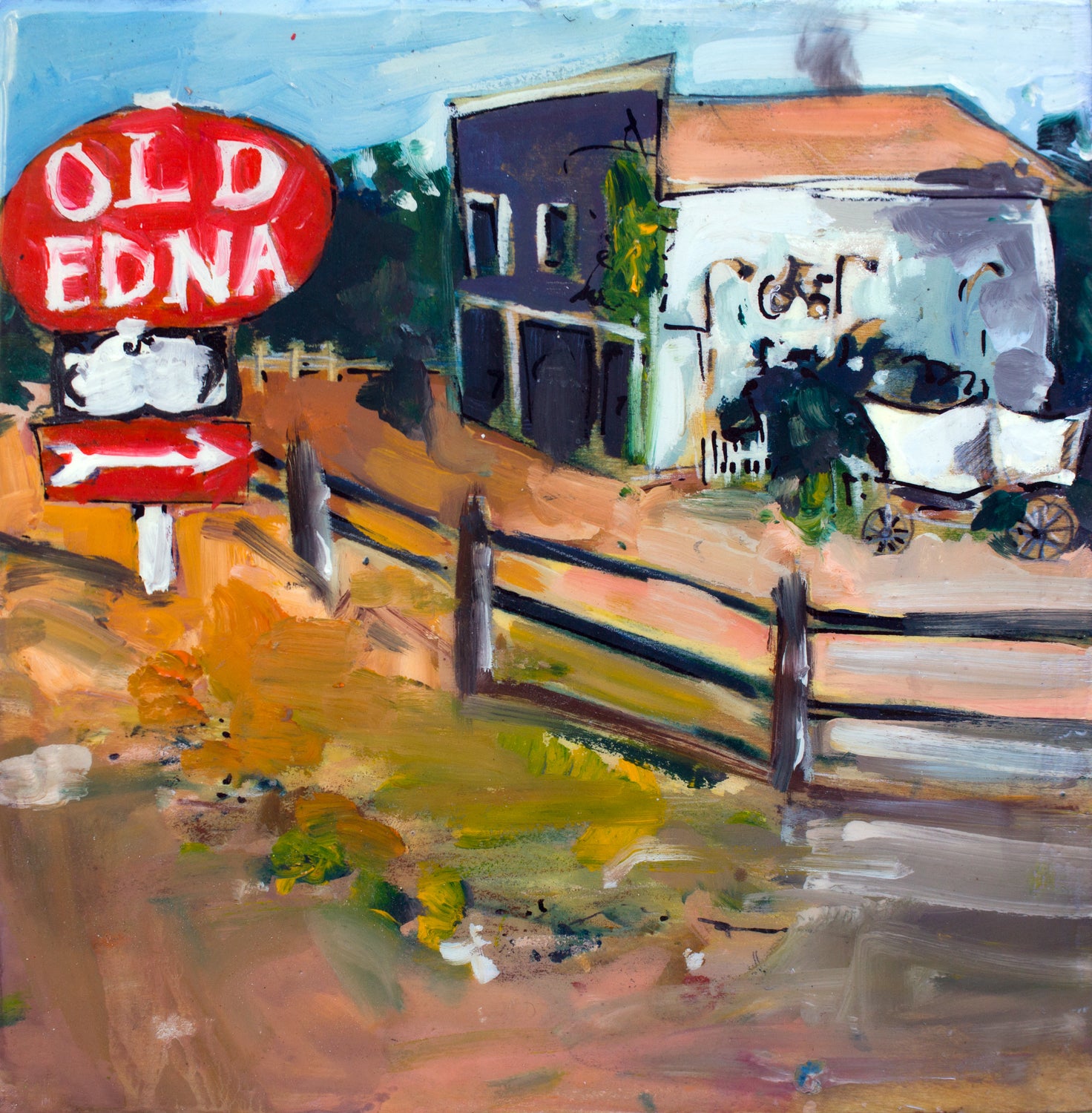 Old Edna by Drew Davis — Oil on Canvas, 48×48 in