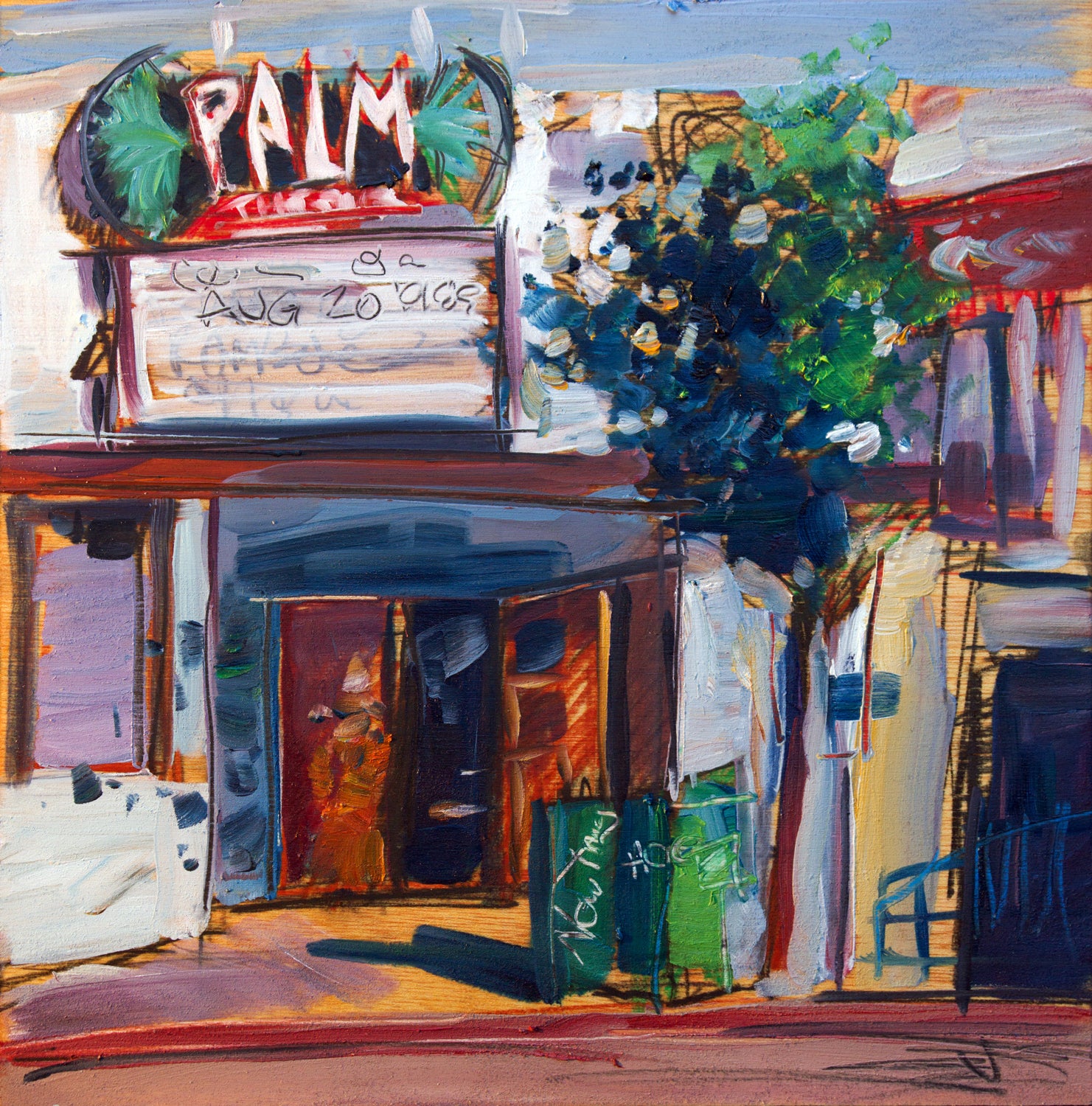 Palm2 by Drew Davis — Oil on Canvas, 48×48 in