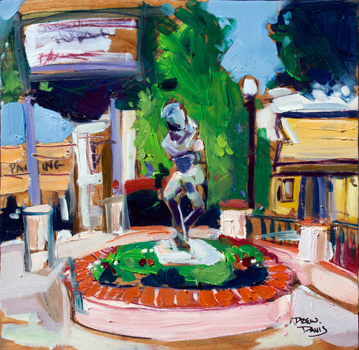 Puck by Drew Davis — Oil on Canvas, 48×48 in