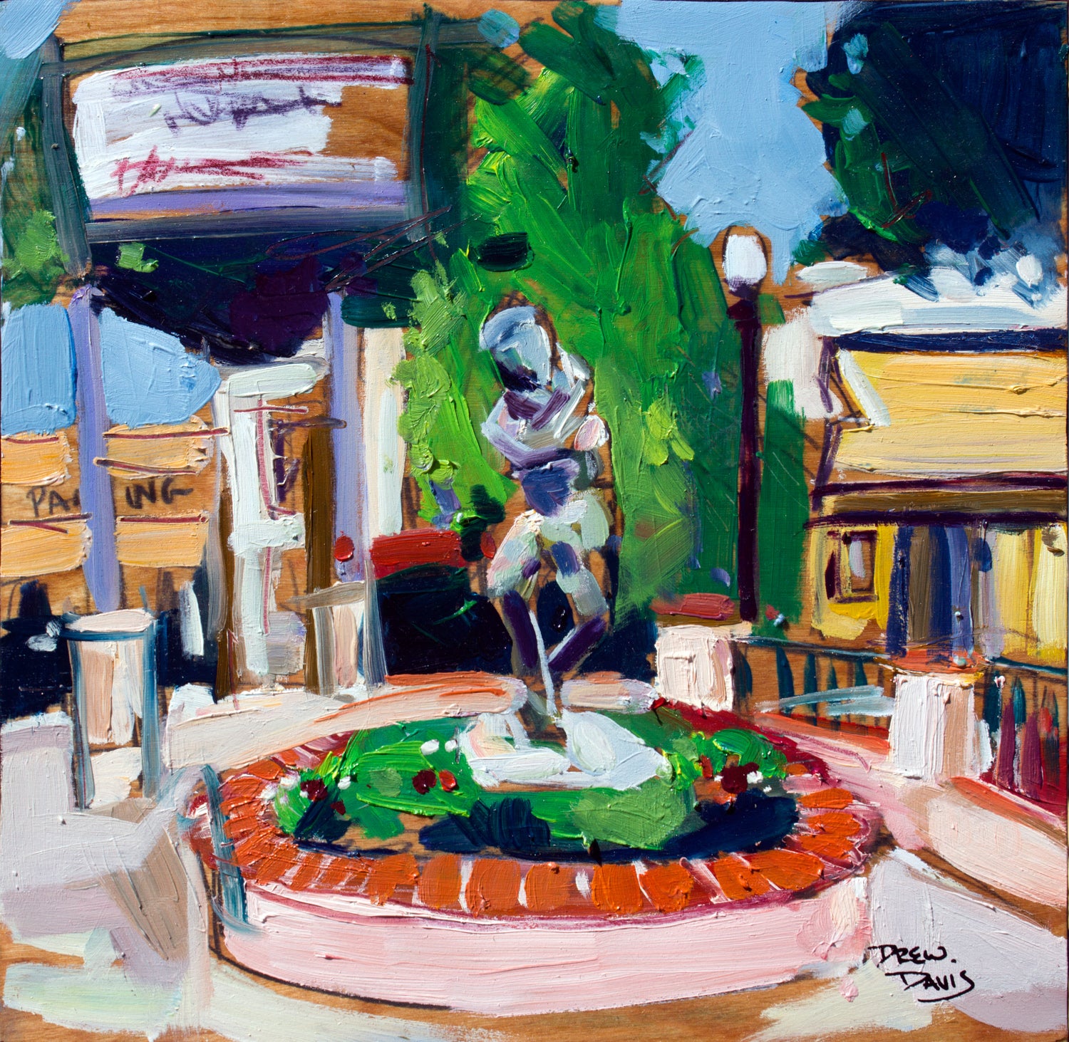 Puck by Drew Davis — Oil on Canvas, 48×48 in