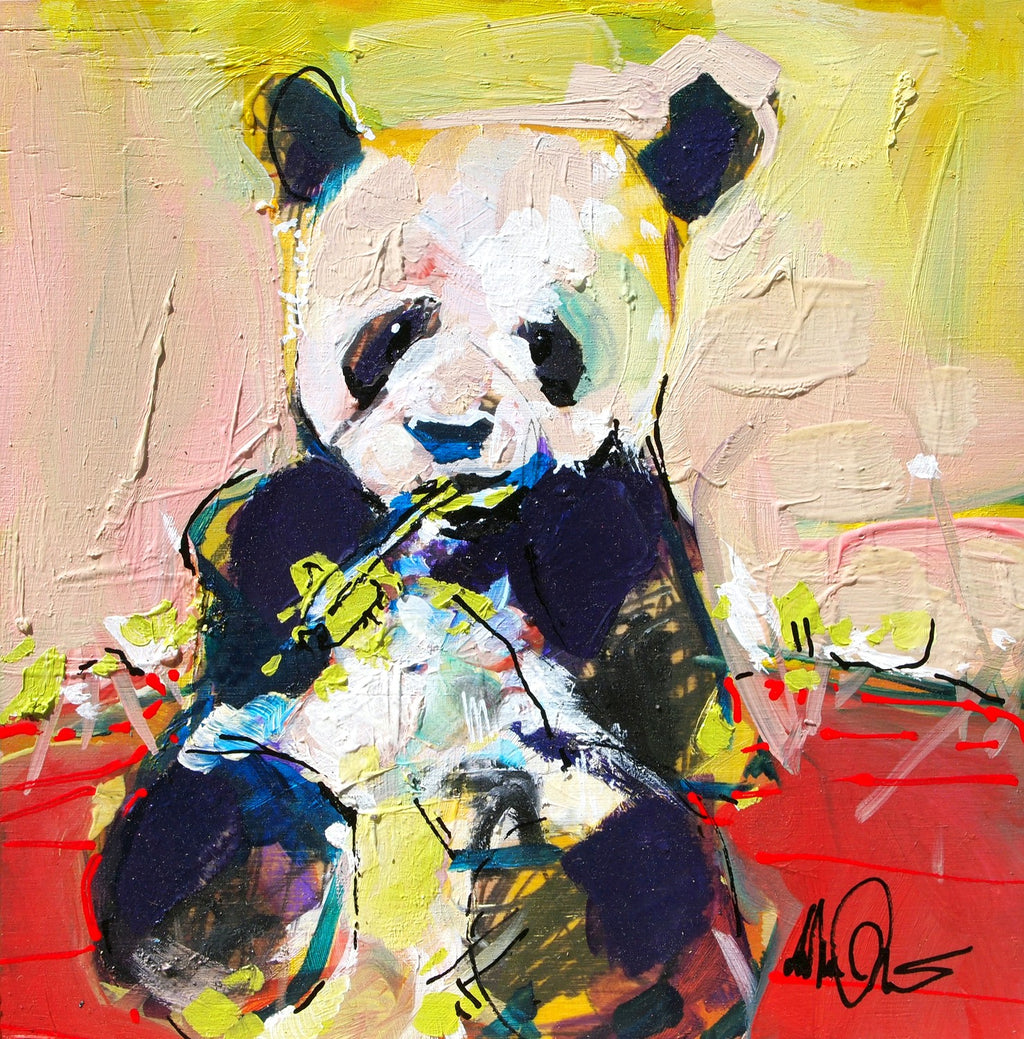 Cyan Panda | Drew Davis | 8×8 – Drew Davis Fine Art