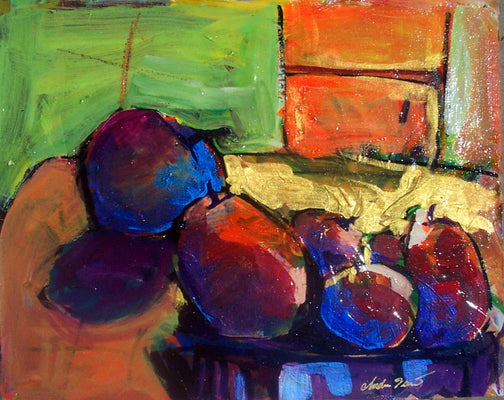 Pear Bowl by Drew Davis — Canvas Print, 18×24 in