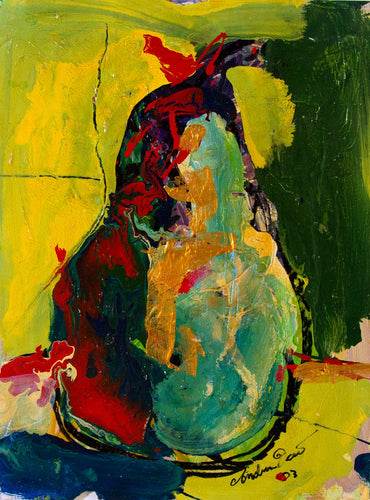 Pear Splash 2 by Drew Davis — Canvas Print, 9×12 in