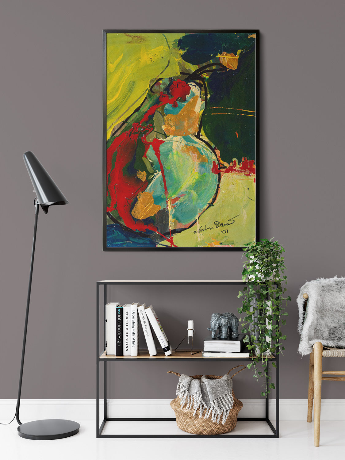 Pear Splash by Drew Davis — Canvas Print, 9×12 in