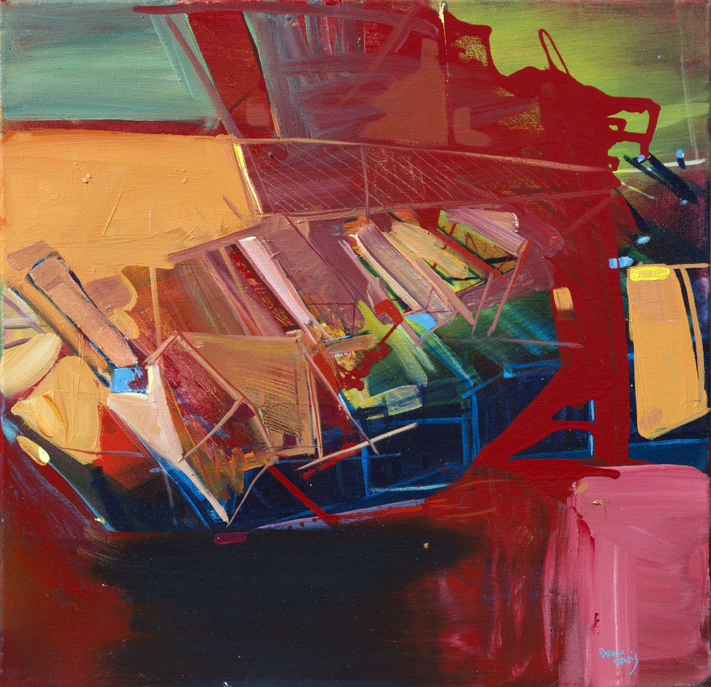 Piano Fracture by Drew Davis — Canvas Print, 20×20 in