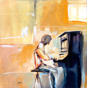 Piano Man by Drew Davis — Canvas Print, 8×8 in