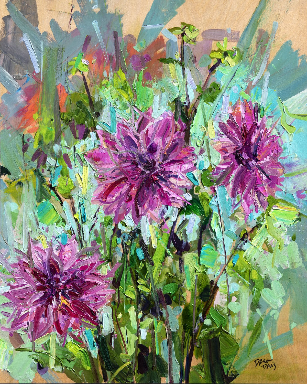 Pink Dahlias - View 2