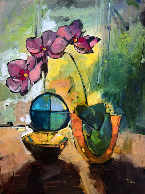 Pink Orchids | 18×24 | Original Available