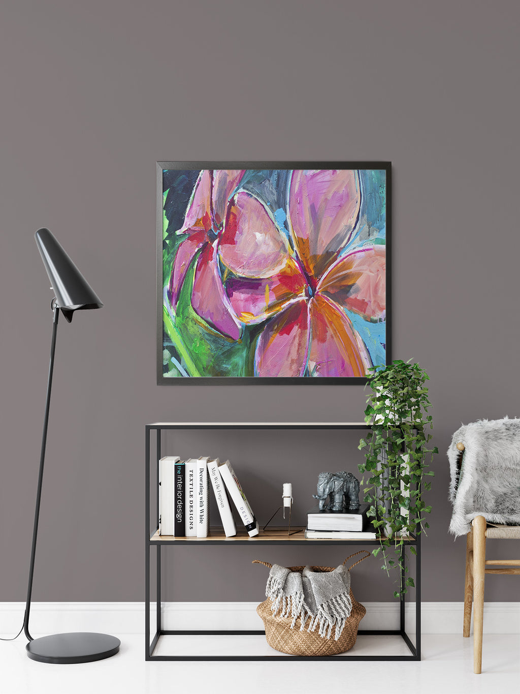 Pink Tropical by Drew Davis — Canvas Print, 20×20 in