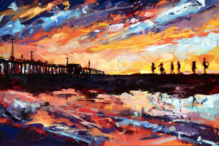 Pismo Beach Sunset by Drew Davis — Canvas Print, 24×36 in