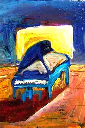 Plain Piano by Drew Davis — Canvas Print, 8×10 in
