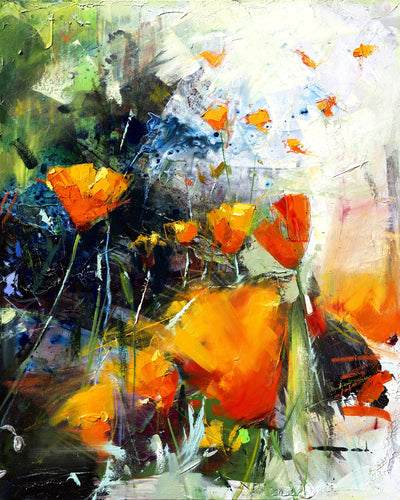 Poppies And Lilac by Drew Davis — Canvas Print, 24×30 in