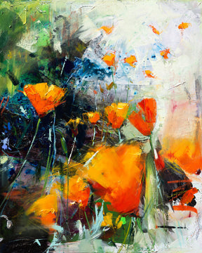 Poppies and Lilac | 30x48 | Prints Available - Diptych