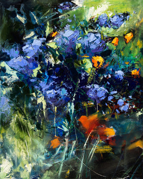 Poppies and Lilac | 30x48 | Prints Available - Diptych