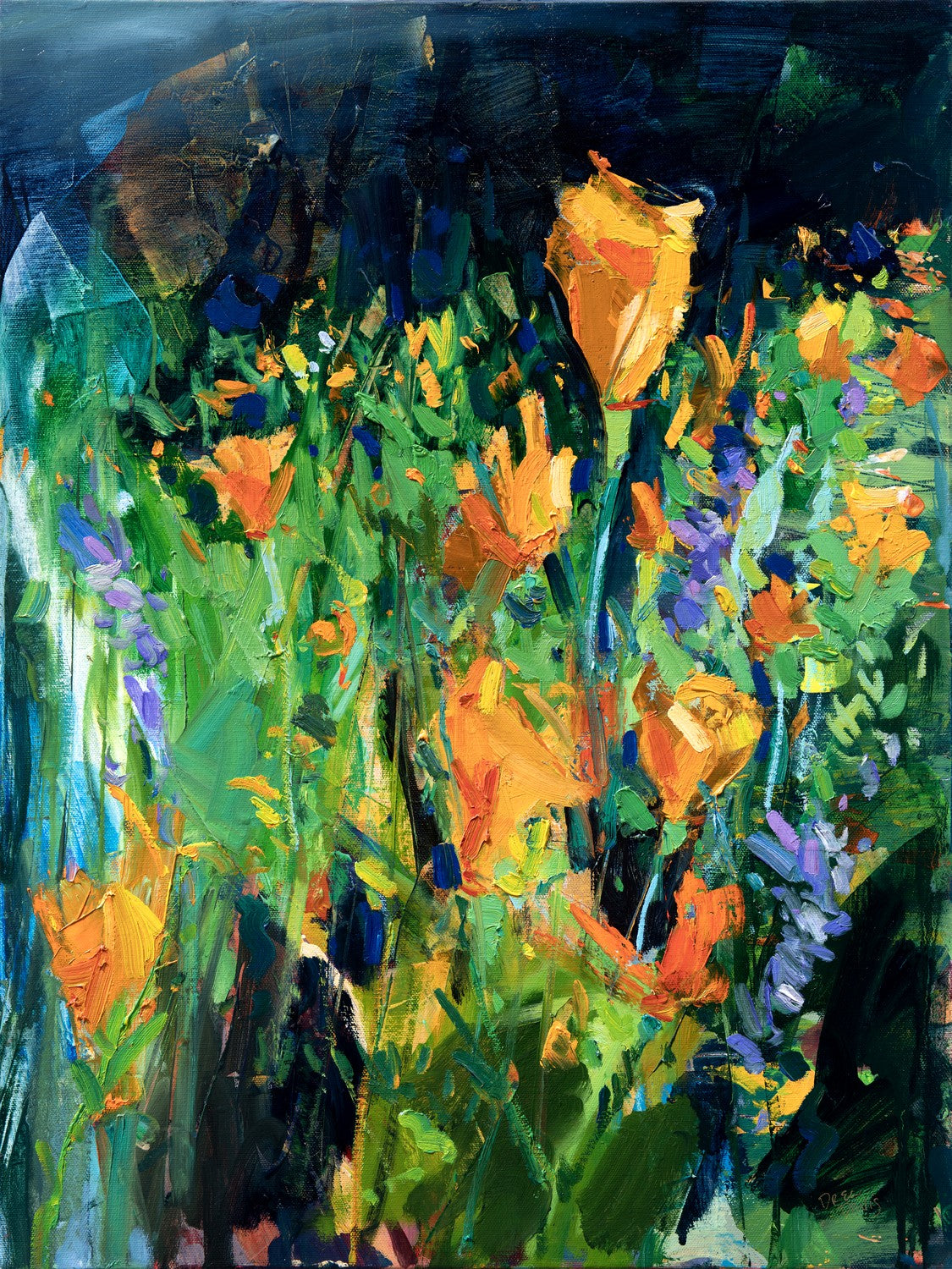 Poppy Field by Drew Davis — Canvas Print, 18×24 in