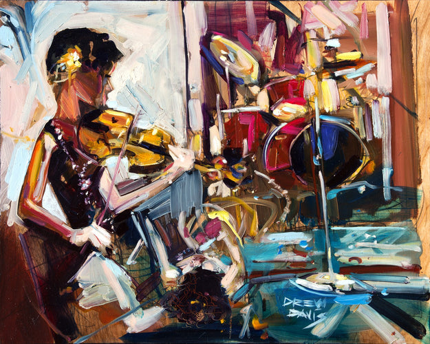 Red Skunks by Drew Davis — Canvas Print, 16×20 in