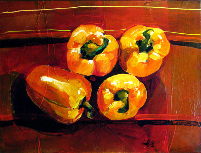 Redpeppers Adjusted by Drew Davis — Canvas Print, 16×20 in