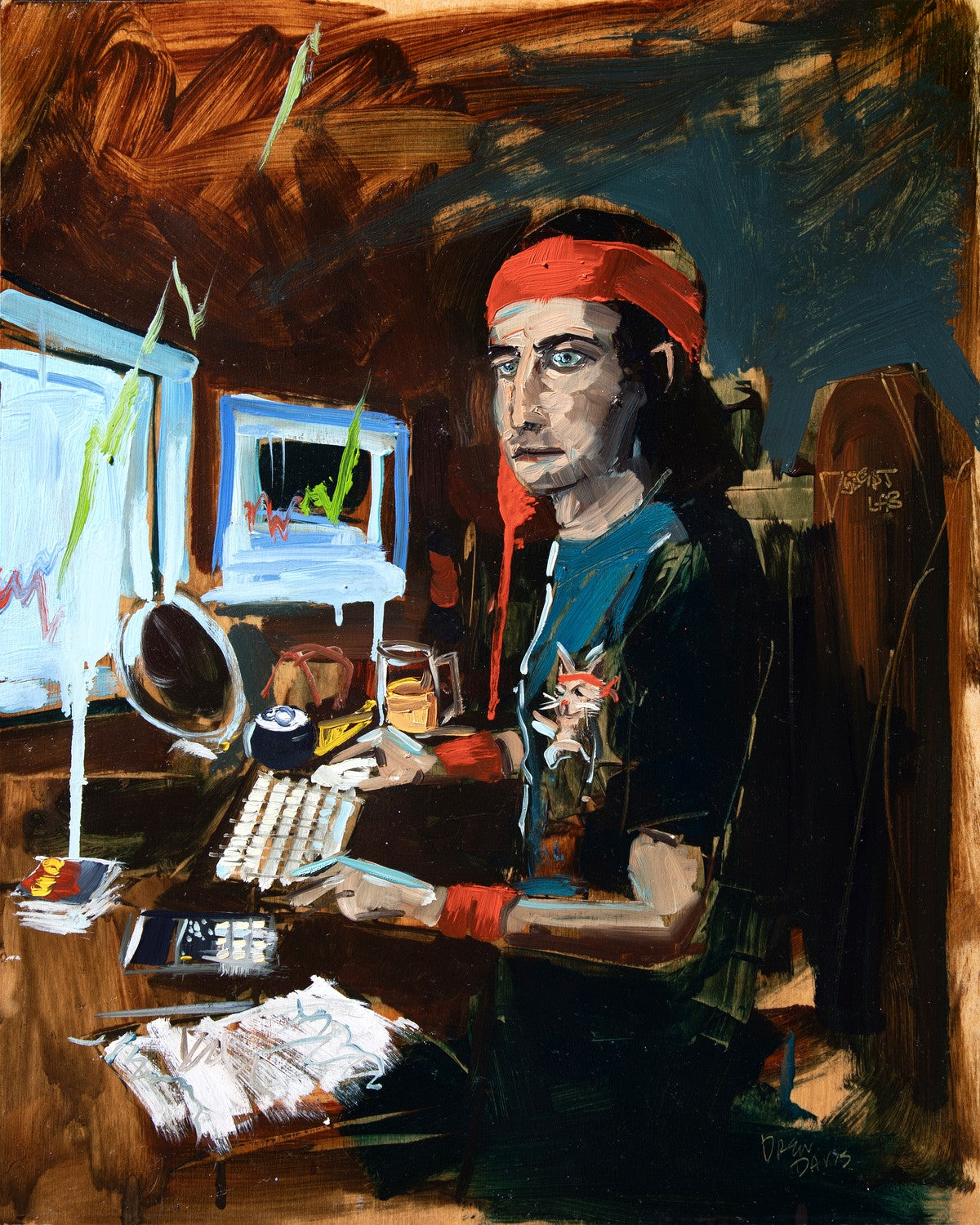 Roaring Kitty by Drew Davis — Canvas Print, 16×20 in